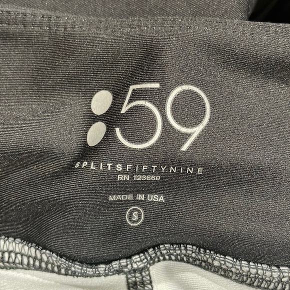 Splits59 Single Racer Stripe Logo Mid Rise 7/8 Leggings - Picture 2 of 10